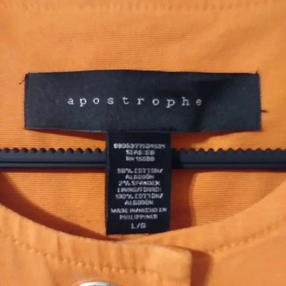 Apostrophe Orange Jacket Lrg - Picture 4 of 6